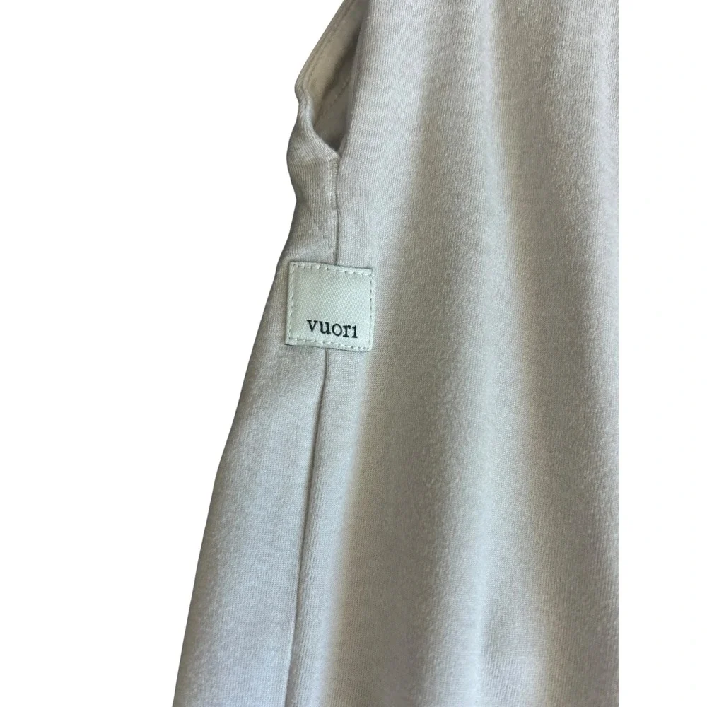 Vuori Wide Leg Lounge Pants High Rise Drawstring Athleisure Beige VW4023 Women M